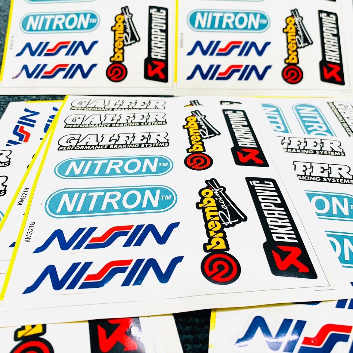 Bộ Tem 10 Nhãn Sticker Dán Xe Nhiều Vị Trí Siêu Đẹp