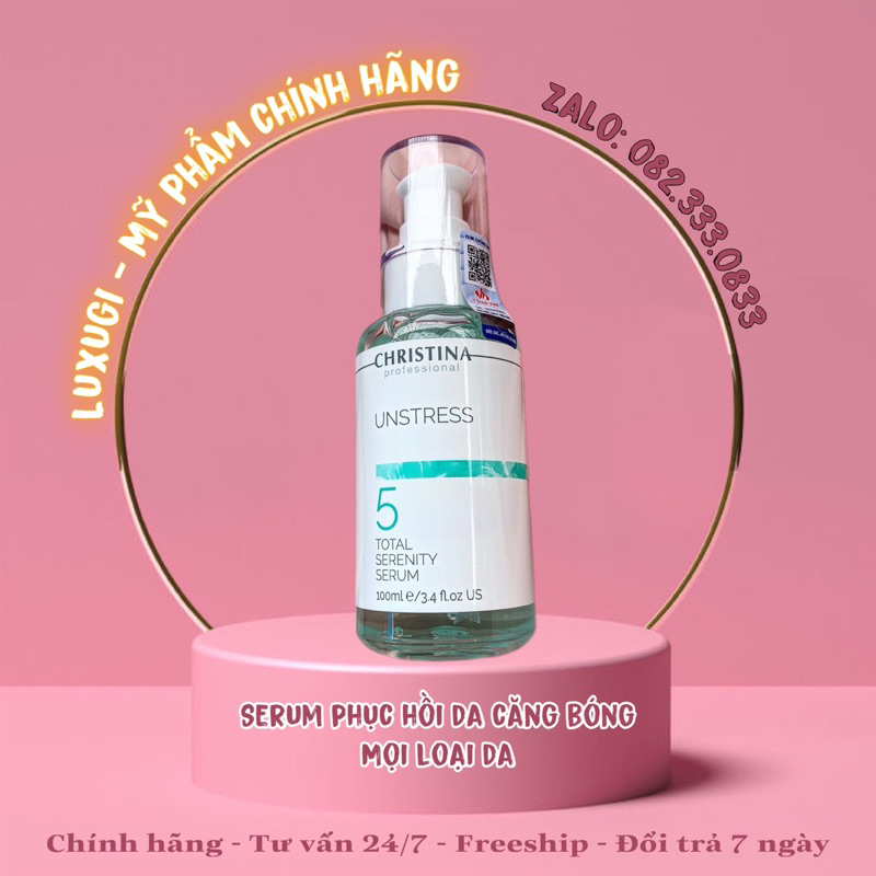 Serum Phục Hồi Da Căng Bóng Christina Unstress 5 Total Serenity