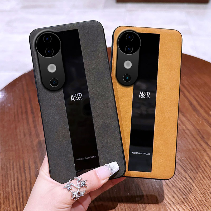 For Vivo V40 V30 V29 V27 V27E V25 Pro Case Fluff Luxury Sheepskin Silicone Soft Business All-Inclusive Leather Anti-knock for Vivo V40 V30 V29 V27E V25 Pro Phone casing.