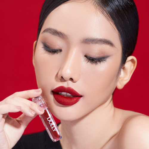 Son kem lì siêu mịn môi DOLLY DIAMOND [Màu Đỏ sexy]