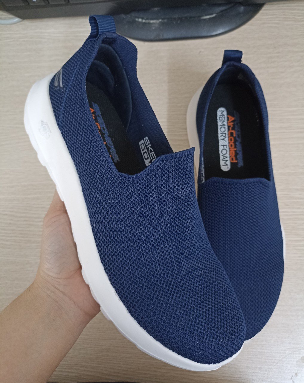 Giày skecher nam lưới lười, pb93