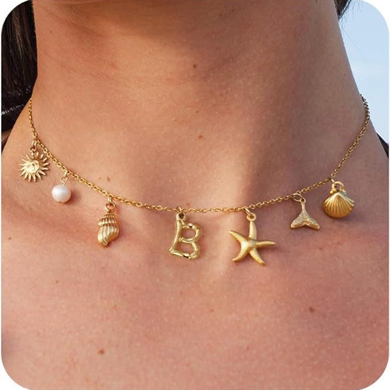 Elegant%20Fashion%20Gold%20Initial%20Charm%20Necklace%20for%20Women%20Shell%20Letter%20Necklaces%20Charms%20Pendant%20Boho%20Summer%20Seashell%20Beach%20Starfish%20Surfer%20Letter%20Necklace%20Luck%20Initial%20Pendant%20-%20Image%209