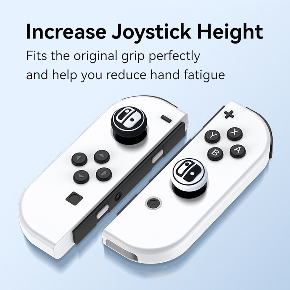 4Pcs Silicone Thumb Stick Grip Caps Compatible With Nintendo Switch/Switch Lite/Switch OLED Joy-Con Joystick Protective Cover
