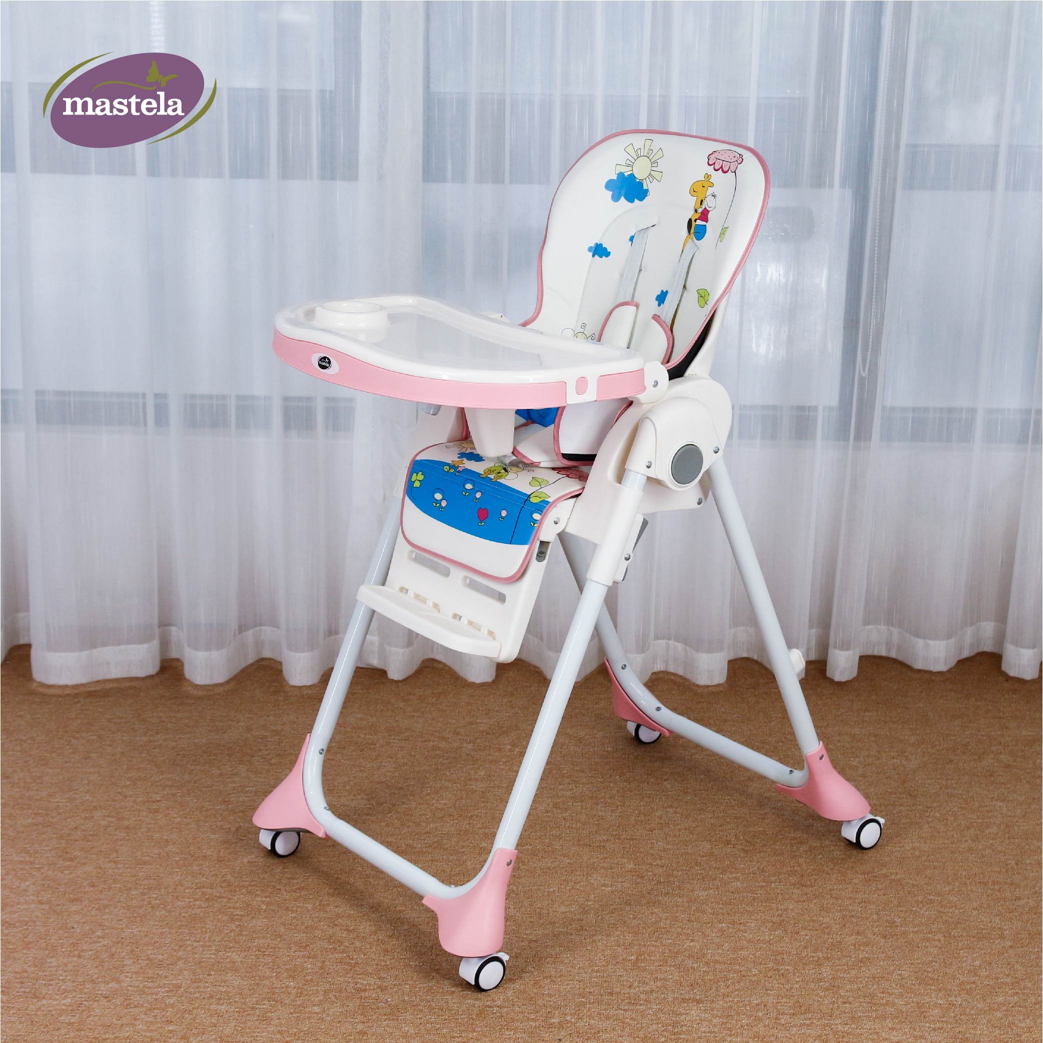 Ghế Ngồi Ăn Dặm Đa Năng Mastela 1015 Có Bánh Xe - Điều Chỉnh Ngả Linh Hoạt Cho Bé 3 Tháng Đến 7 Tuổi: Tiêu Chuẩn Astm Mỹ