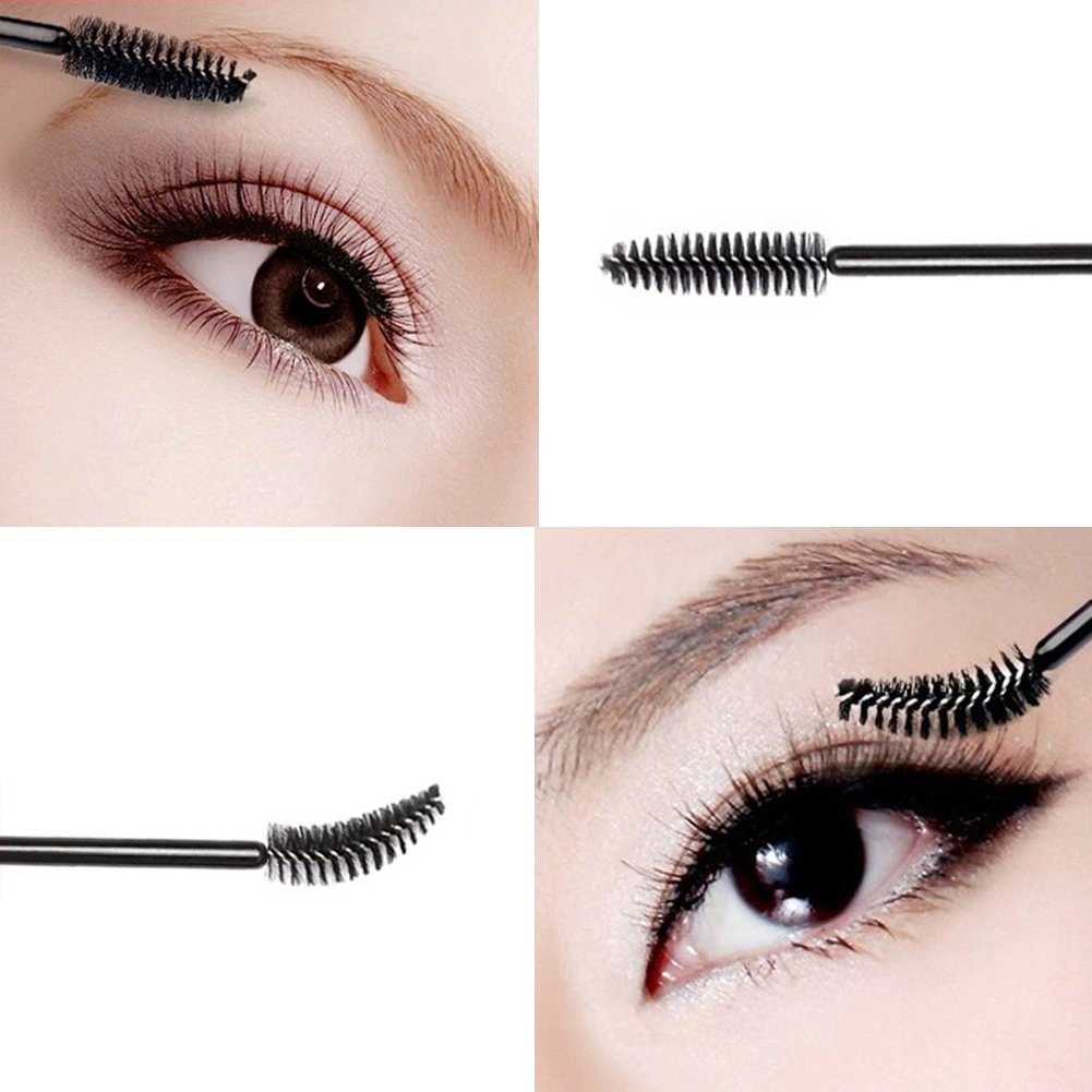 Eyelash Spoolies Eyelashes Brush for Eyelash Extensions and Eyebrow Brush (Black)