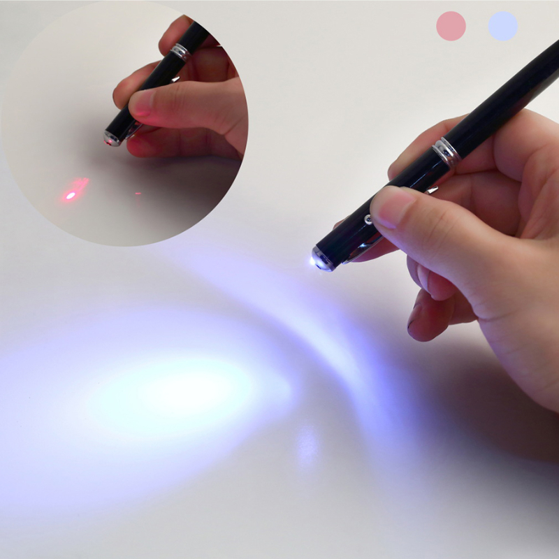 4 in1 Multifunctional Ballpoint Pen Laser Pointer LED Torch Touch ...