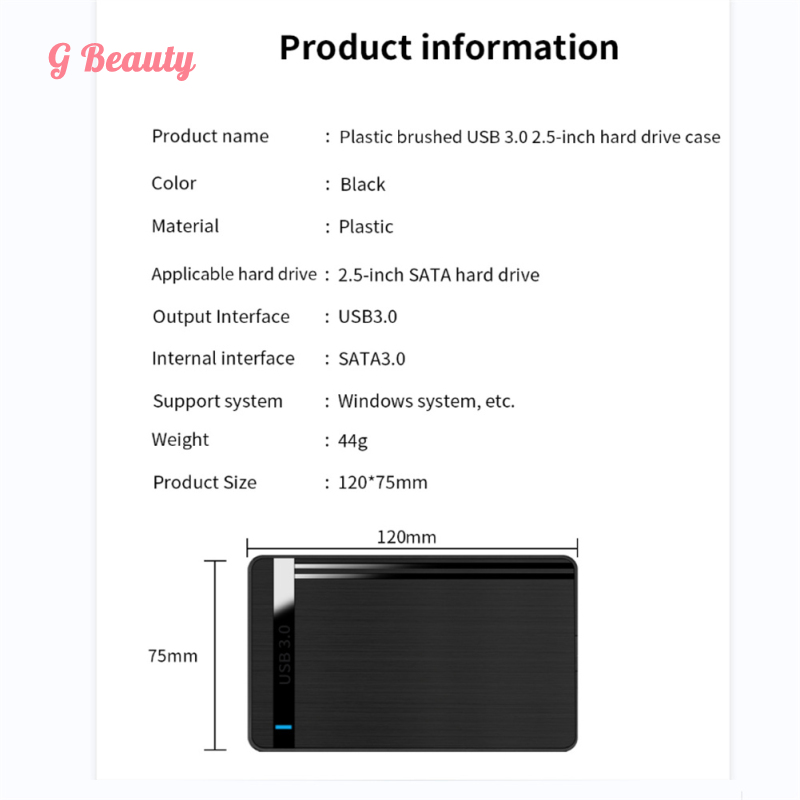 USB3.0 SATA 5Gbps Tool Free Enclosure HDD SSD External Enclosure Adapter For Laptops Desktop Computers Phones