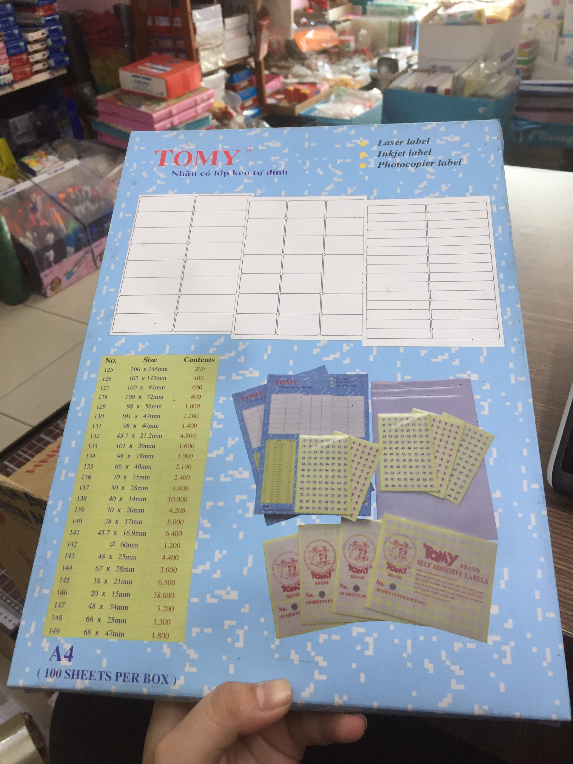 Decal paper barcode printing Tomy A4-approxi 100 sheets