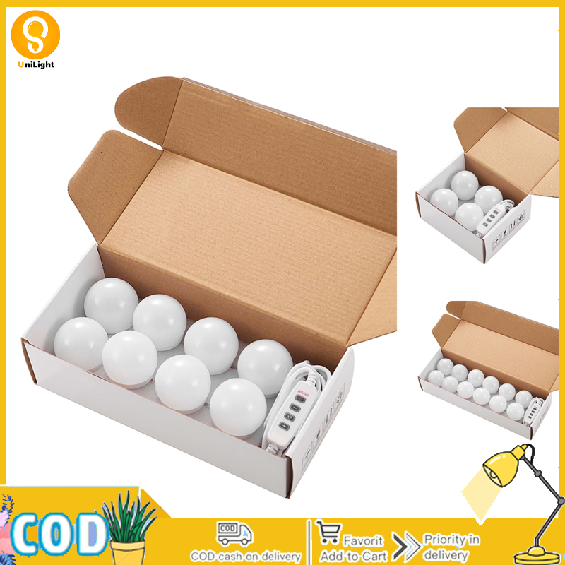 UnLight LED Vanity Lights For Mirror 3 Color Temperature Dimmable Wall Bulbs String For Makeup Table Dressing Room Mirror