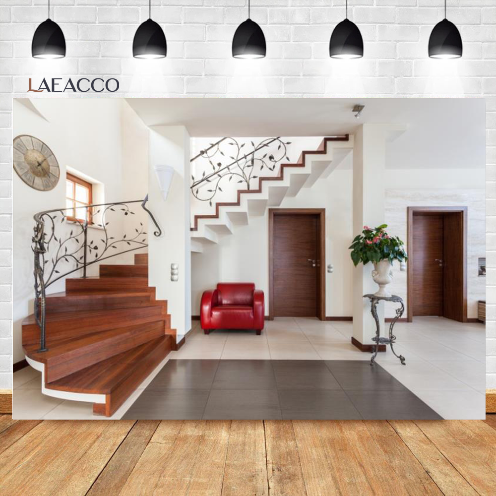 Laeacco Luxury Palace Spiral Staircase Pillar Interior Decor ...