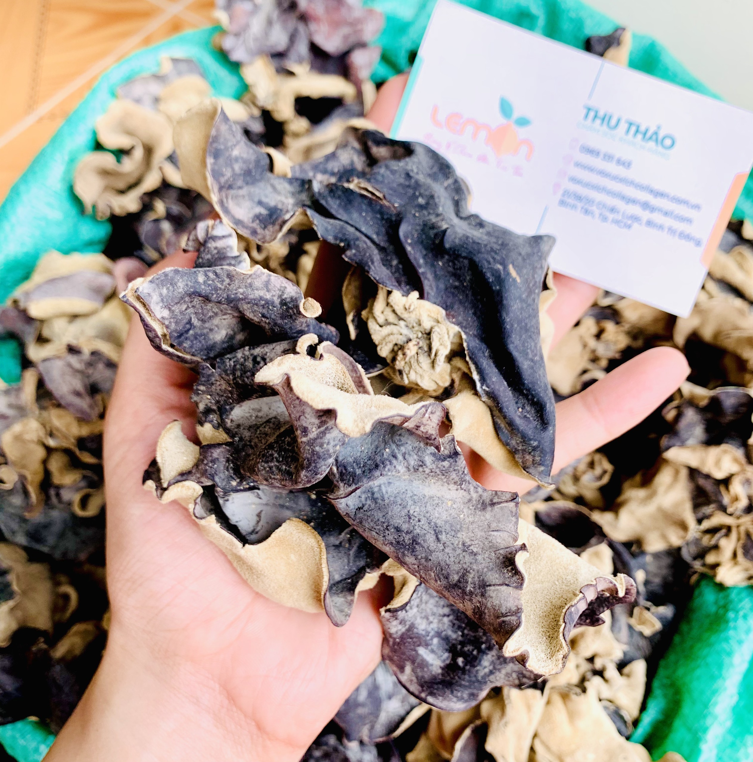 [50g-500g] Mộc nhĩ đen khô (nấm mèo 2 da) đã cắt chân, khô ráo, cánh mỏng