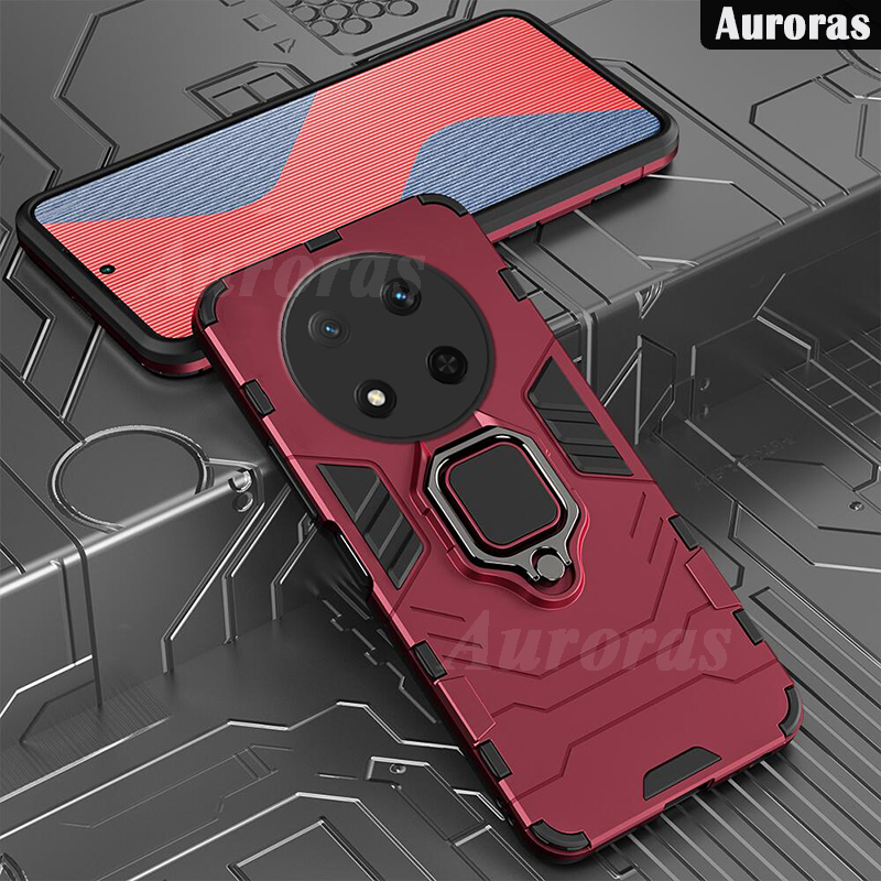 For Honor X9C Phone case Shockproof Armor iron Metal Ring Kickstand Bracket Casing For Honor X9C 5G Cover casing HP. 