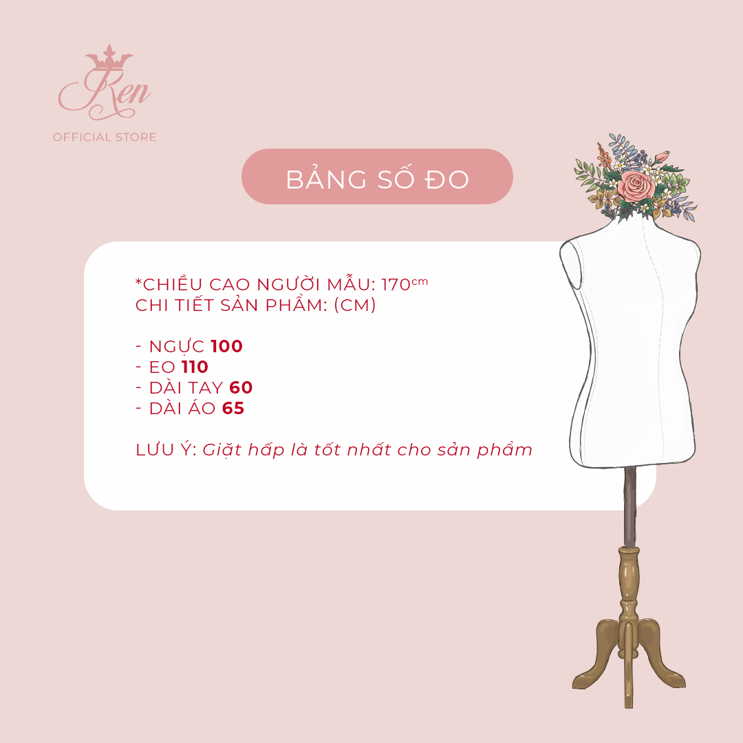 REN BY TEE - Áo Dài Tay Phồng Cổ Vuông