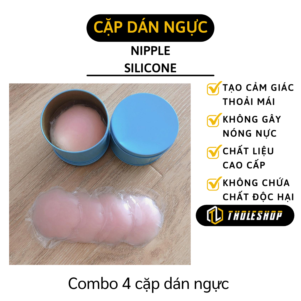 Miếng dán ngực - Hộp 4 cặp dán ngực silicone hình hoa - Miếng dán nhũ hoa - Miếng dán đầu ti