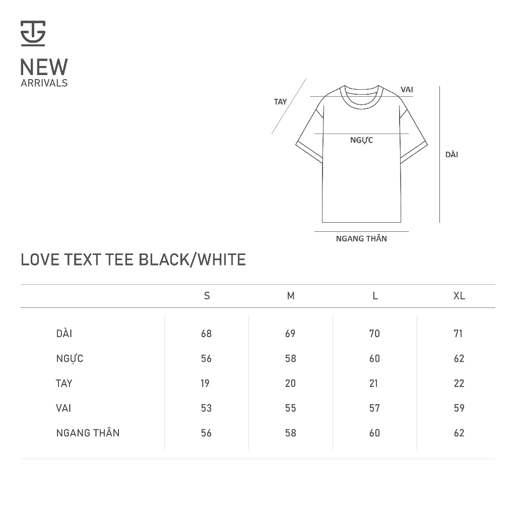 Áo thun Cotton cao cấp - THUNN ORIGINAL Love Text Tee-BLACK