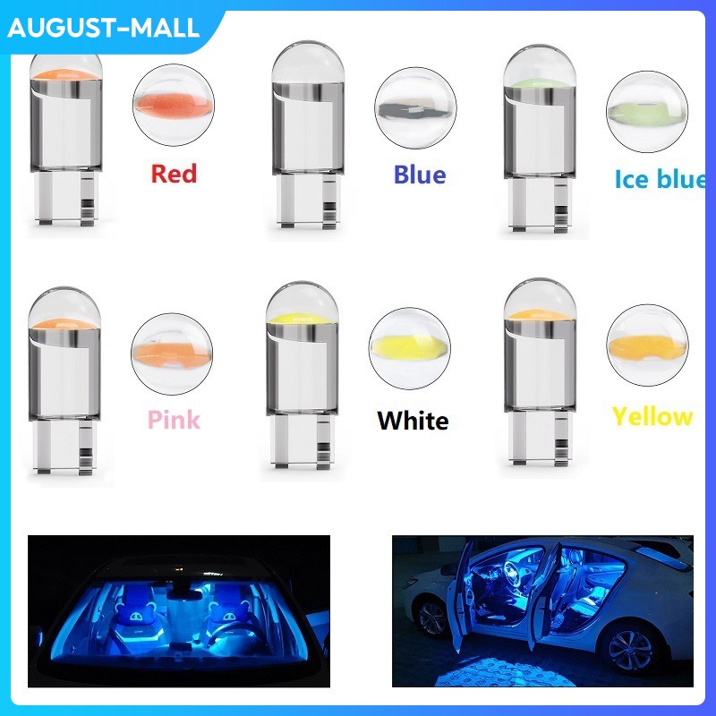 Car Width Indicator Light T10 Crystal Transparent Integrated LED Small Light COB High Brightness W5W License Plate Reading Light
