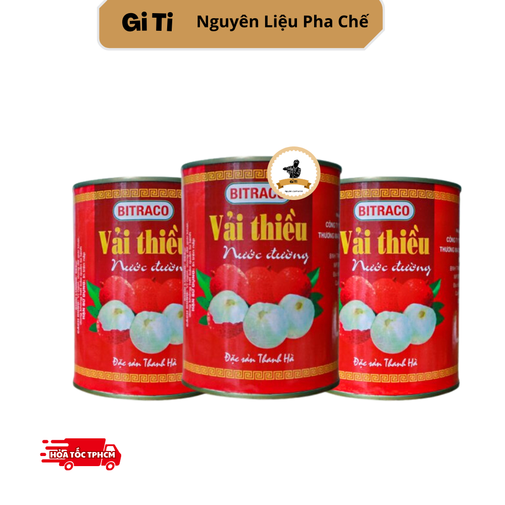 Vải thiều ngâm bitraco lᴏại 1 / vải thiều ngâm đường thanh hà 565g