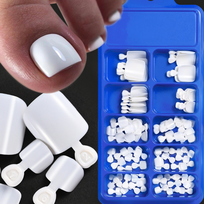 100pcs%20Fake%20Toenail%20Press%20On%20Toe%20Foot%20Full%20Cover%20Nails%20Art%20Tips%20Fast%20Wearable%20DIANGUI%20-%20Image%202