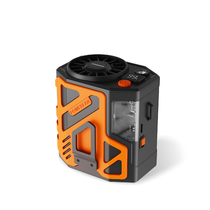 SADA Mecha waist-mounted fan 100-speed power bank outdoor small construction site powerful waist-mounted fan