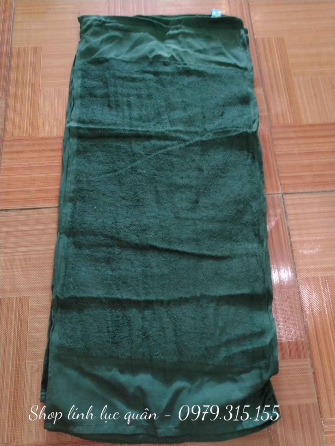 Khăn mặt (khăn tắm) màu xanh lá kích thước 35x75cm