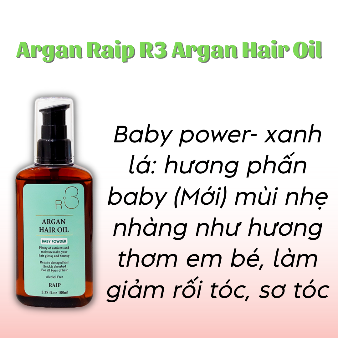 Dầu dưỡng tóc Argan Raip R3 Argan Hair