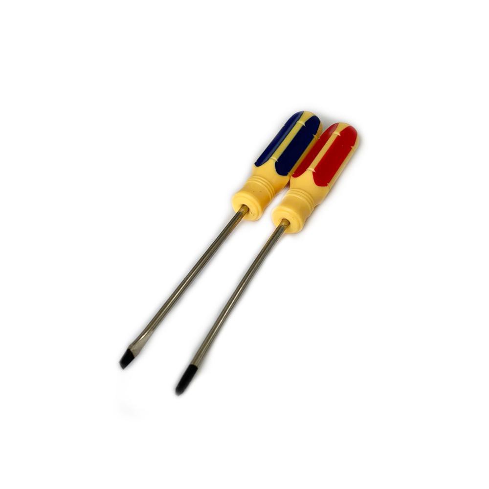 (Combo 2 chiếc) tô vít nhỏ gồm 1 chiếc 2 cạnh  và 1 chiếc 4 cạnh dài 10cm  thân phi 3mm