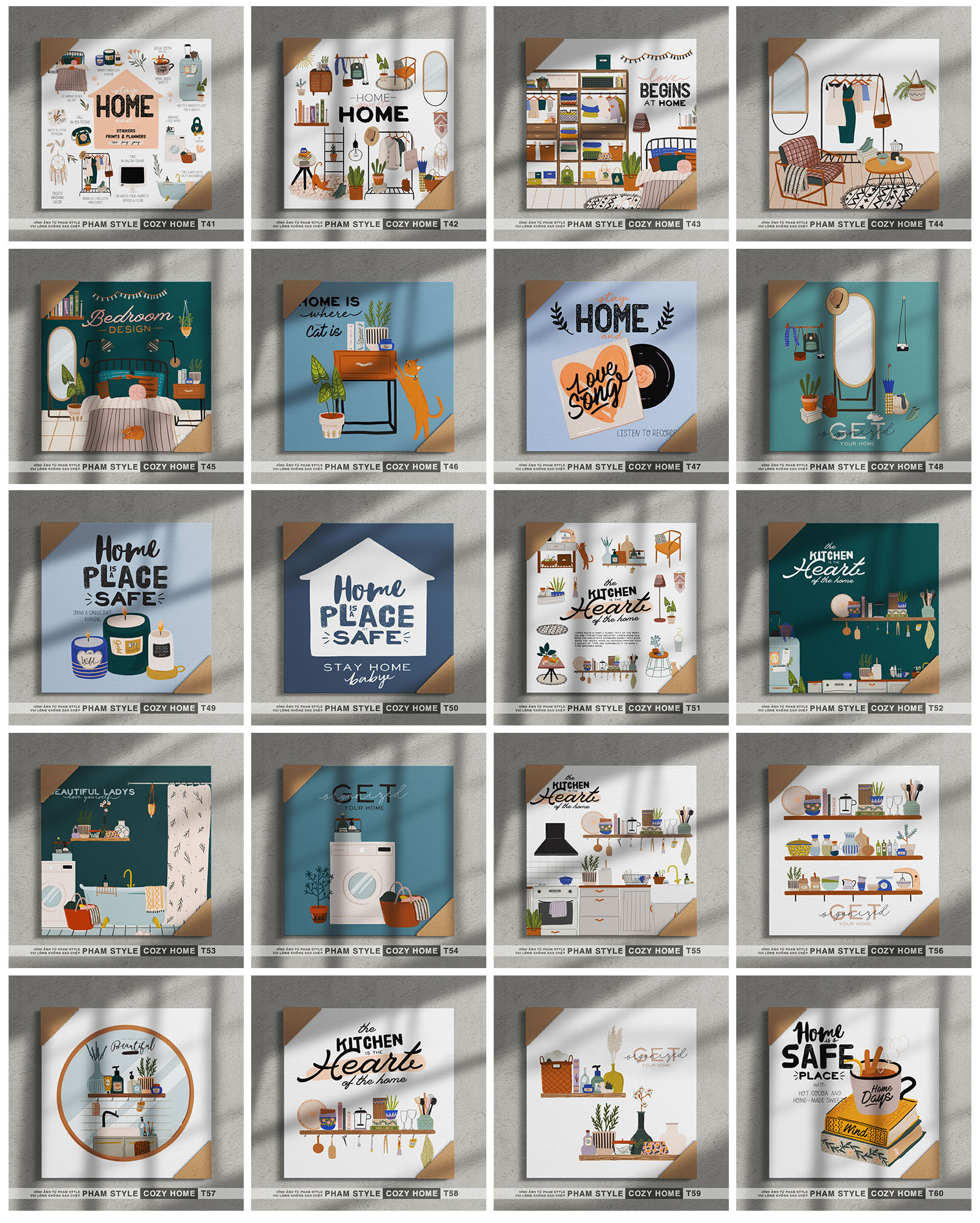Tranh Canvas Treo Tường COZY HOME (No41-60)
