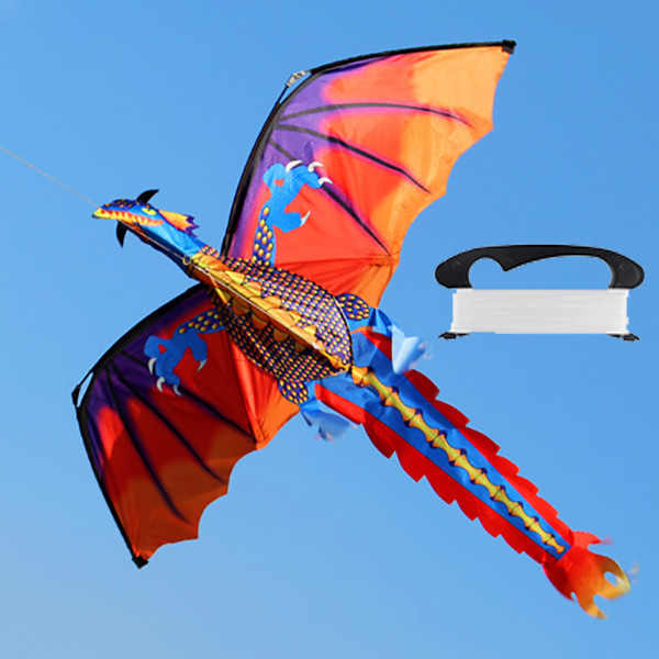 TY Toy Diều Nylon 3D lớn diều rồng bay với dây 100m đồ chơi thể thao ngoài trời cho gia đình