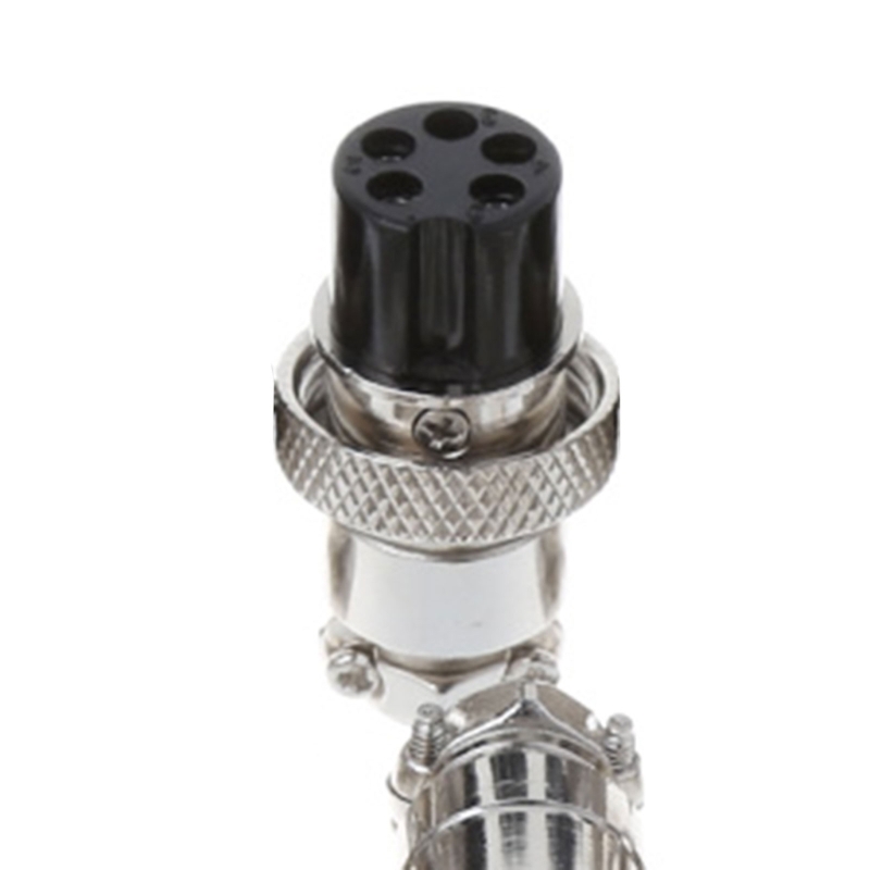 【New arrival 】 GX16 Aviation Plug Socket 5 Pin 16mm Female Wire Panel Circular Connector Copper Alloy Inline Cable Jointer