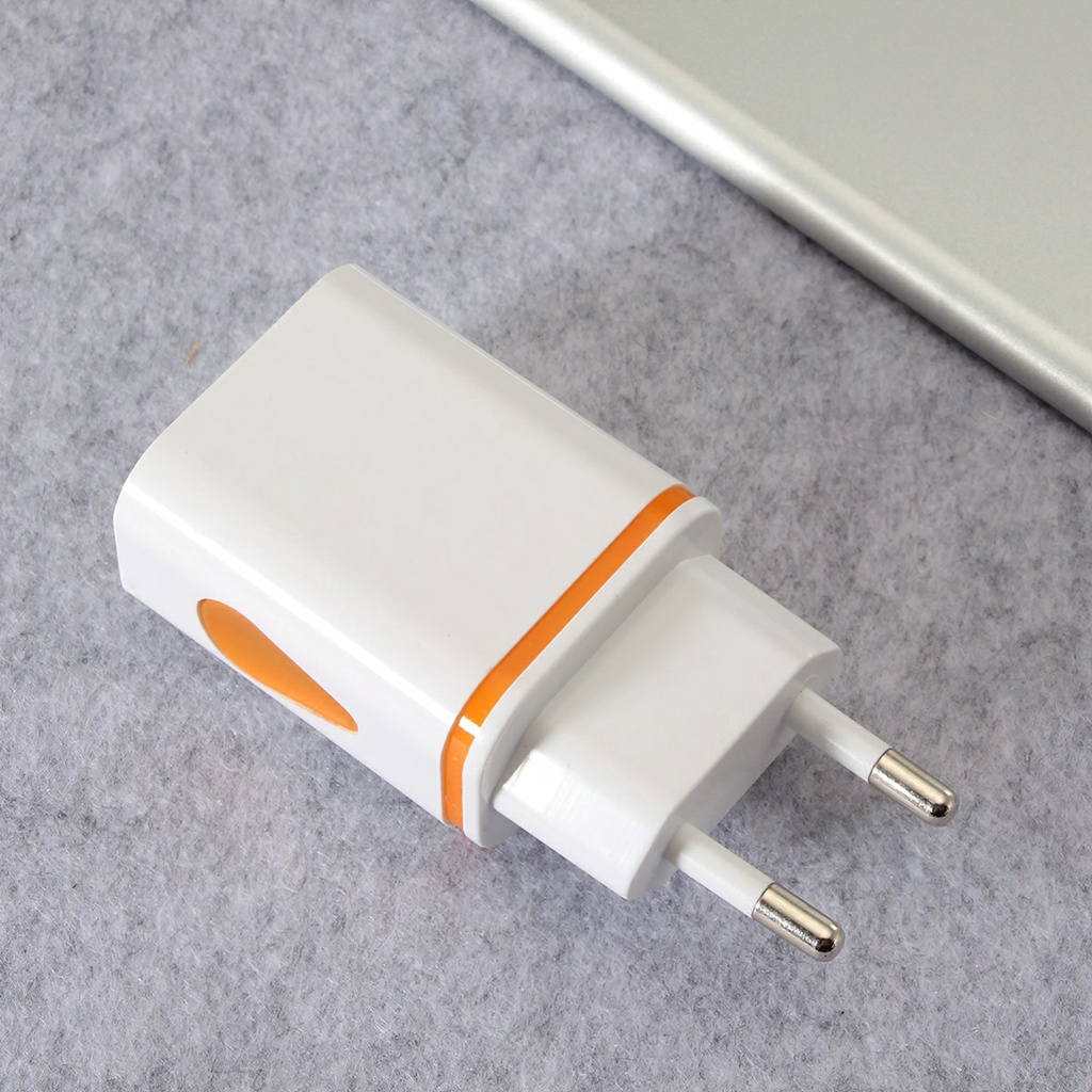 5V 2.1A type-in led light 2 Port USB wall adapter charger