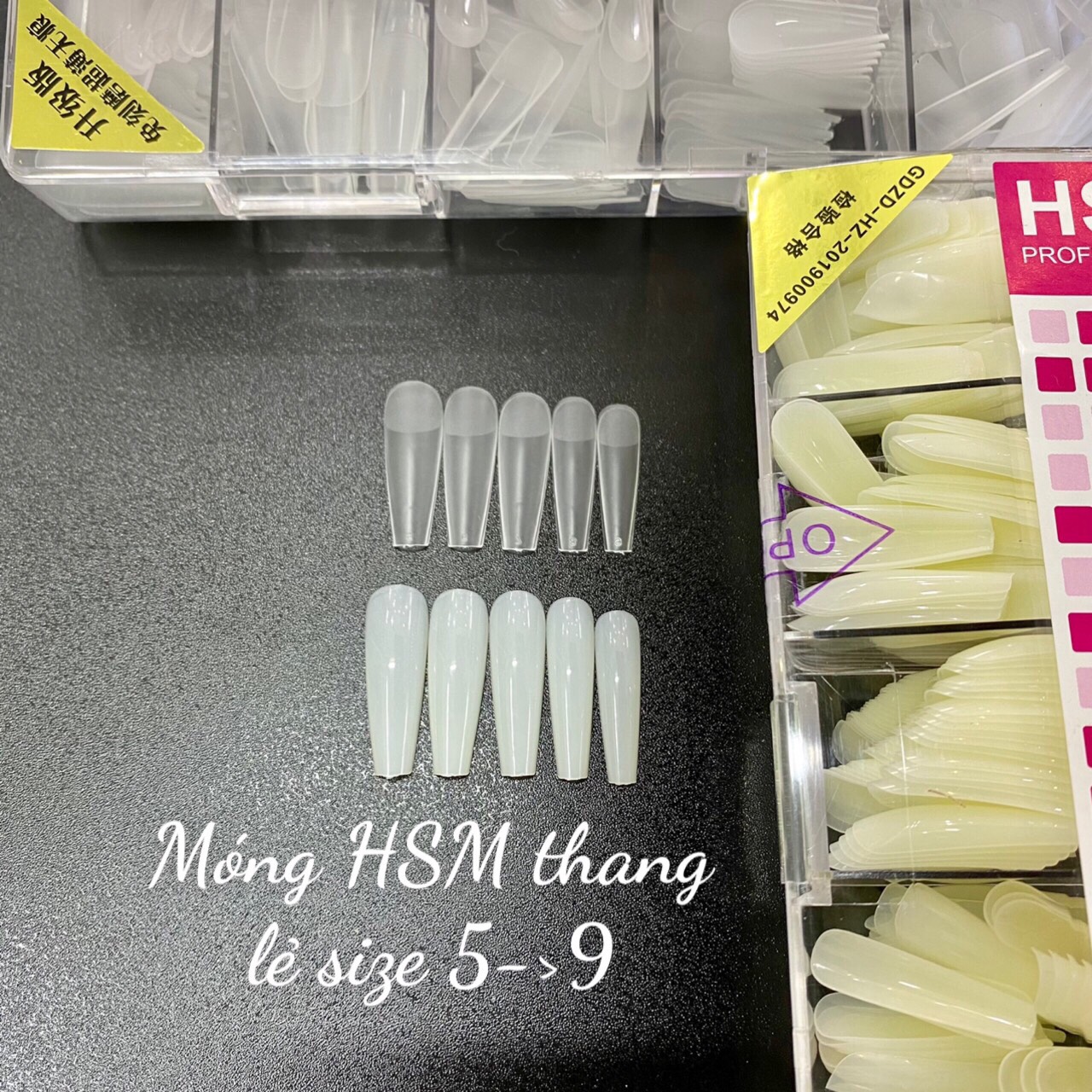 Móng up nhám hsm hộp lẻ size 5-6-7-8-9 - nail 937