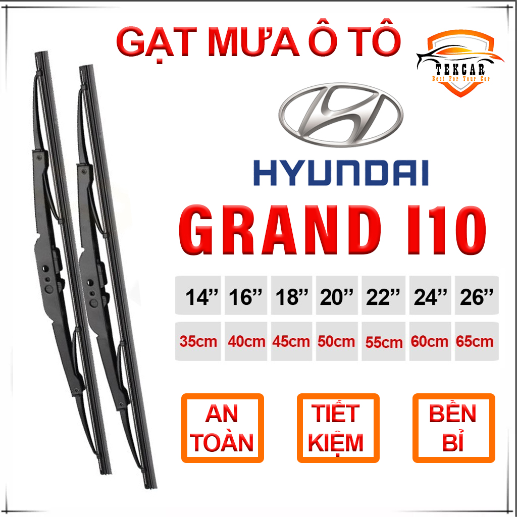 1 CẶP HYUNDAI I10 Gạt mưa ô tô xe Hyundai I10 cần gạt kính khung xương sắt