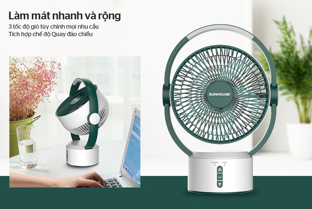 QUẠT SẠC SUNHOUSE SHD7116
