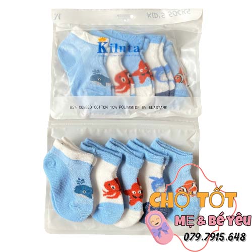 [HCM]SET 5 VỚ CHÂN CHO BÉ 4-12KG (BÉ TRAI)