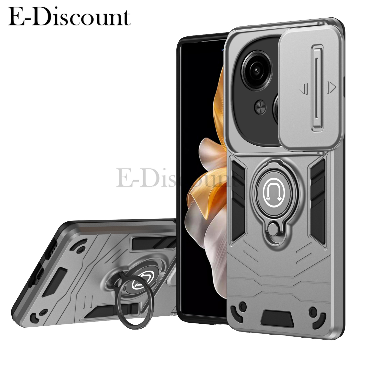 New Phone case Tecno Spark Go 2025 Spark Go 1S 1 POP 9 Back cover Car Foldable Metal Bracket Sliding Camera Protection Hard Shockproof For Tecno Spark Go 1 1S 2025 Tecno POP 9 Back Cover.