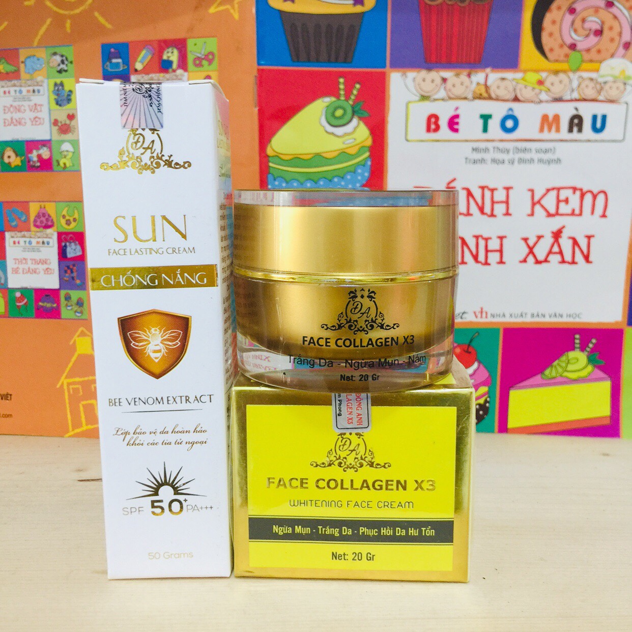Combo Mỹ Phẩm Đông Anh chính hãng (Kem Face Collagen X3 + Kem Chống Nắng Colagen X3)