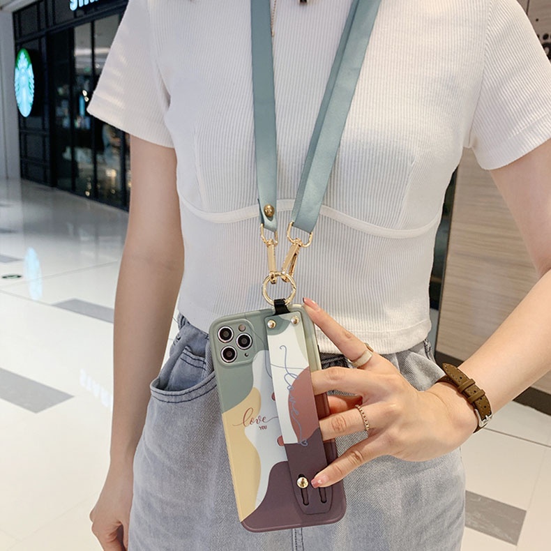 iPhone 15 Pro Max Case iPhone 14 Pro Max Silicone Soft Case Wrist Strap Case with Backpack Cross-Body Strap lanyard Apple IPhone 13 pro max Cover iPhone 12 Pro Max iphone 11 Casing With Rope Sling