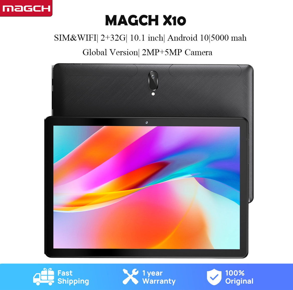 Tablet with Stylus】MAGCH X10 10.1 inch Tablet Phone 3G Android