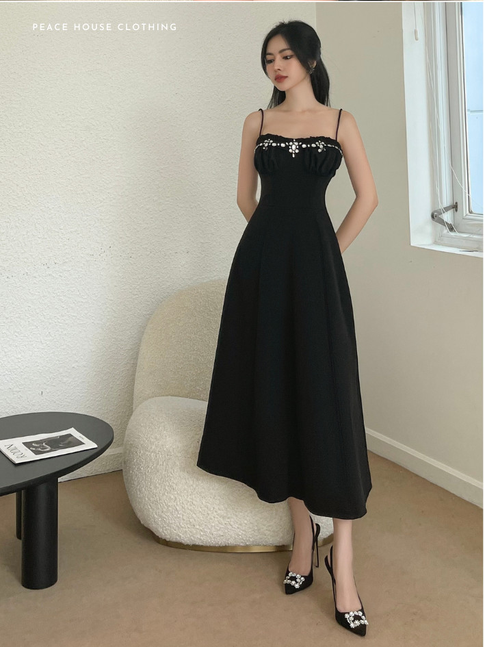 Đầm dài dây đính đá , Peace House Clothing