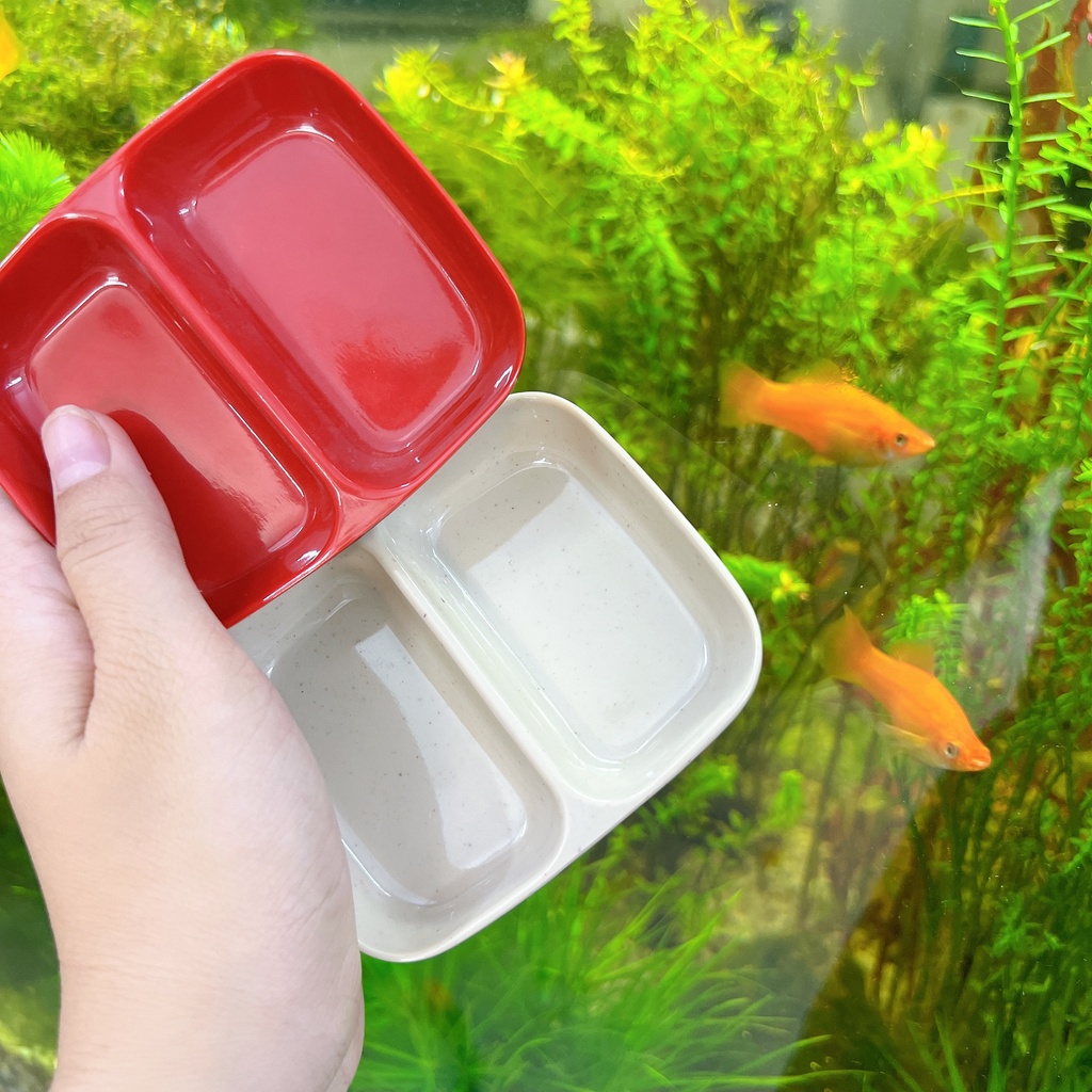 COMBO 10  Chén Nước Chấm 2 Ngăn Nhựa Melamine Cao Cấp FATACO