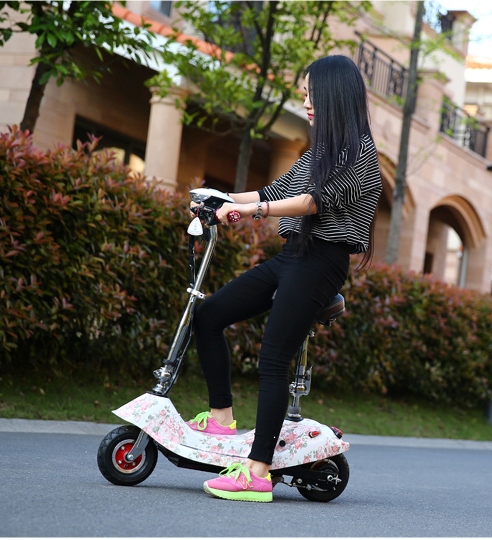 Xe Điện Gấp Gọn Mini E-SCOOTER bánh 8icnh (Ác Quy 24V-12A/ Có Giảm Sóc Trước)