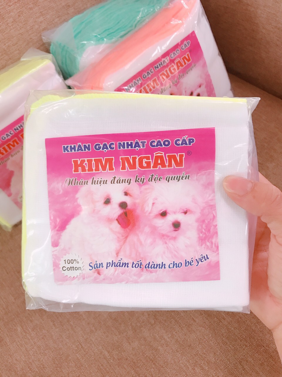 [CHÍNH HÃNG] - Set 10 khăn sữa gạc nhật 4 lớp cao cấp Kim Ngân