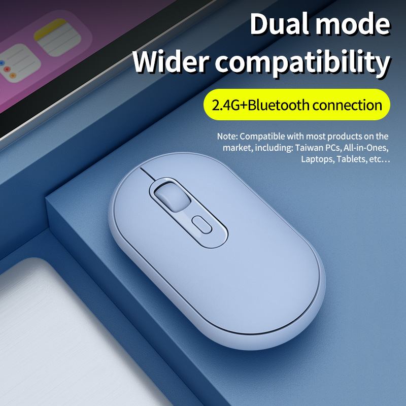 MC MS898 Portable Bluetooth Wireless Mouse Dual-mode Mute Mouse Smart Sleep Computer Notebook Laptop Tablet Office Work Universal Mouse