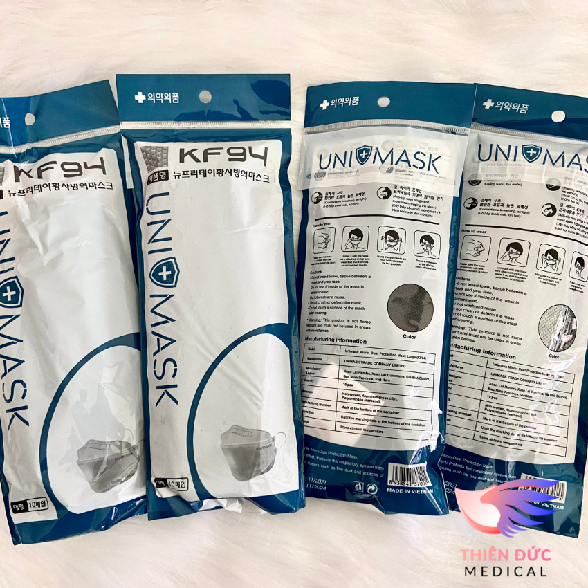 Sale thùng 300 khẩu trang 4 lớp kf94 uni mask chống bụi, kháng khuẩn