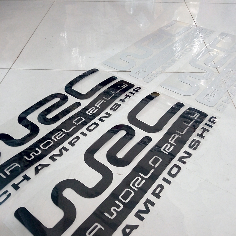Bộ 2 Tem dán cửa xe ô tô WRC Phản Quang
