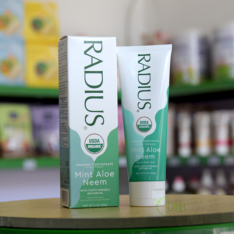Kem đánh răng hữu cơ nhiều vị Radius 85gr