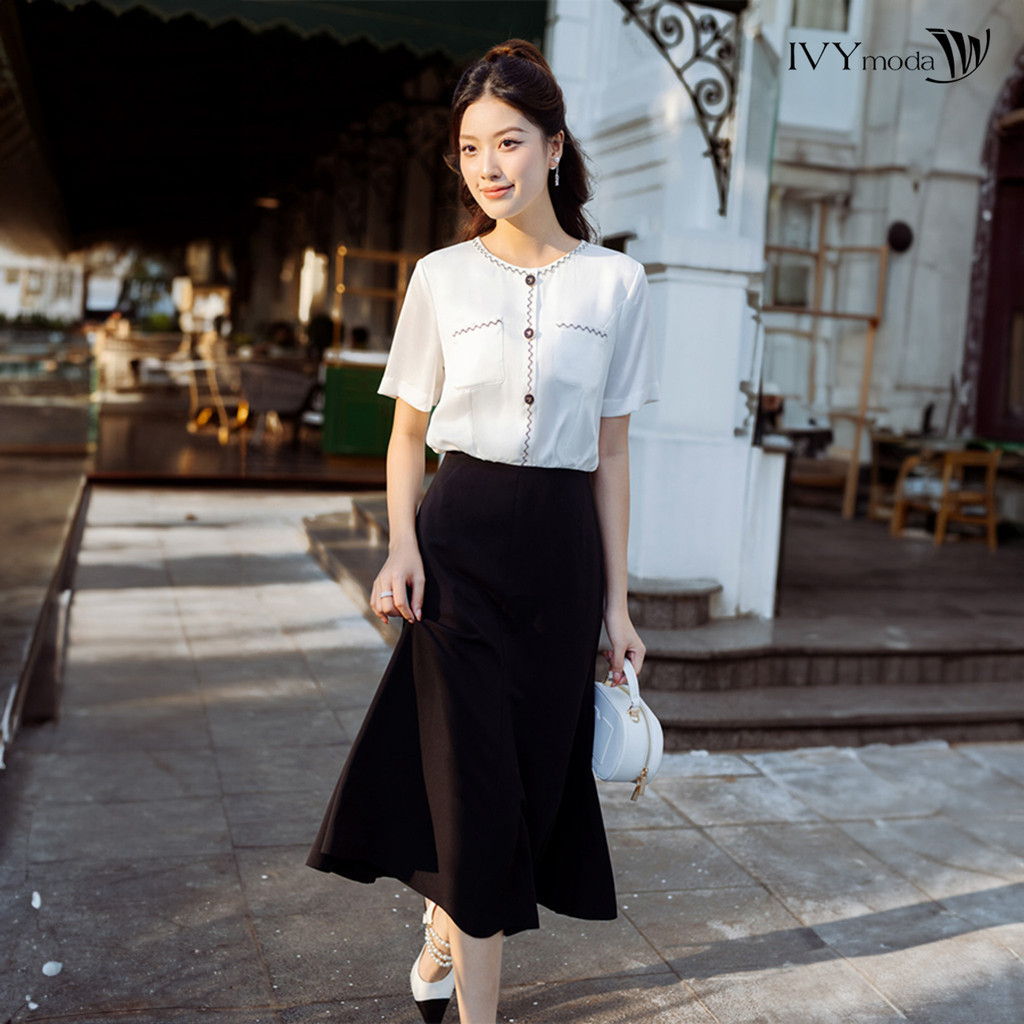 Đầm lụa đuôi cá IVY moda MS 48M8404