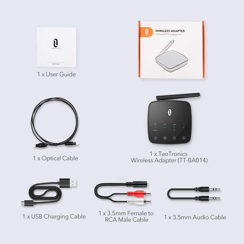 taotronics bluetooth 5.0 transmitter and receiver