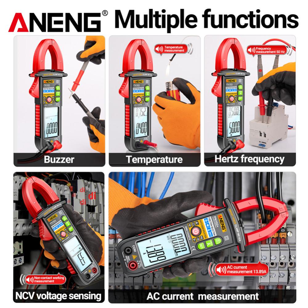 Ampe kế AC kẹp Meter 6000 đếm NCV vạn năng tự động điều chỉnh phạm vi OHM Volt Amp điện dung Temp Tester đa chức năng đèn nền dụng cụ điện