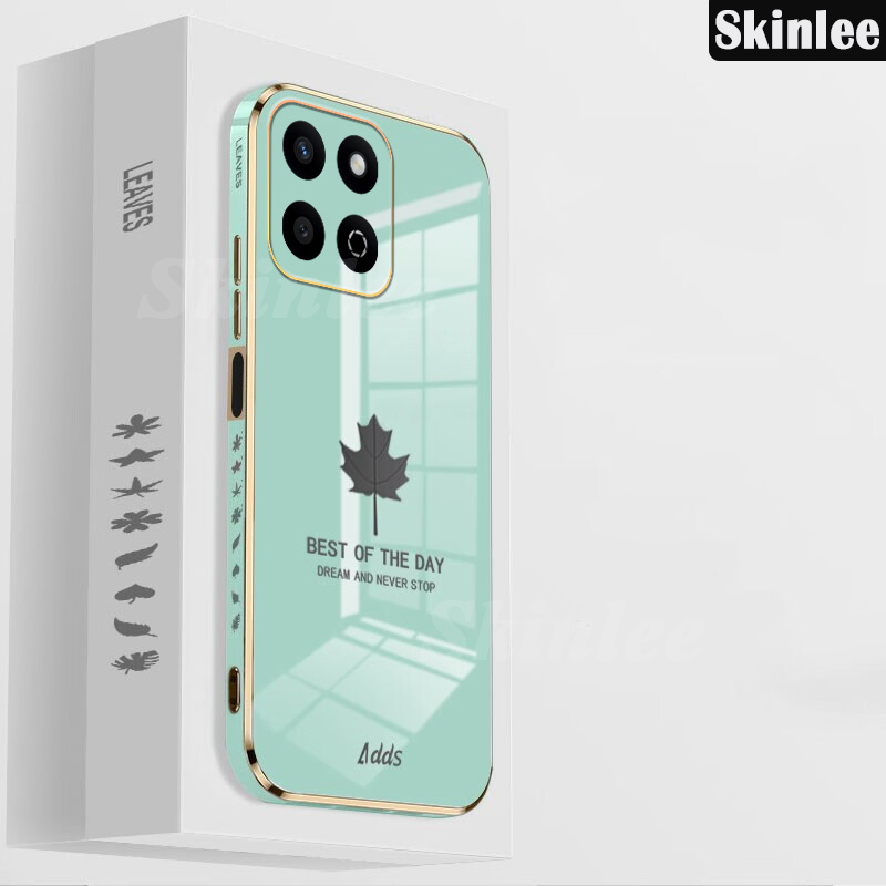 Phone case For Honor X7C Back cover Soft Shining Maple Leaves Design Cover For Honor X7C Cover cases. 